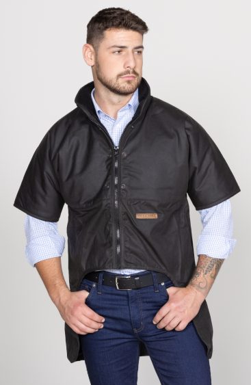 Oilskin Short Sleeve Zip Cape
