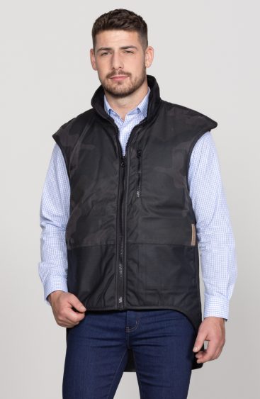 Oilskin Camo Fur Lined Vest