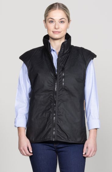 Oilskin Black Fur Lined Replica Vest (no tail)