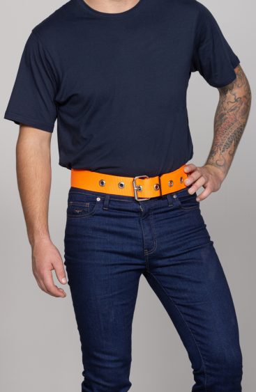 Web Belt with Metal Buckle & Eyelets