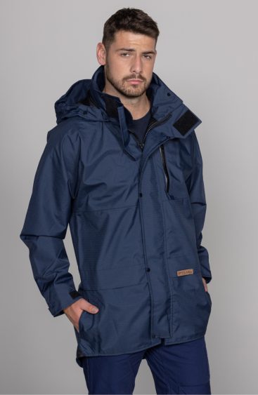 Navy Breathable Wet Weather Coat